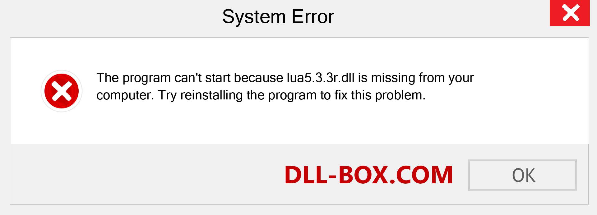  lua5.3.3r.dll file is missing?. Download for Windows 7, 8, 10 - Fix  lua5.3.3r dll Missing Error on Windows, photos, images