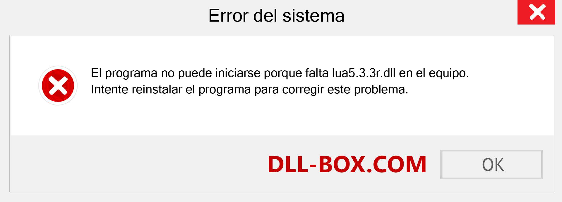 ¿Falta el archivo lua5.3.3r.dll ?. Descargar para Windows 7, 8, 10 - Corregir lua5.3.3r dll Missing Error en Windows, fotos, imágenes