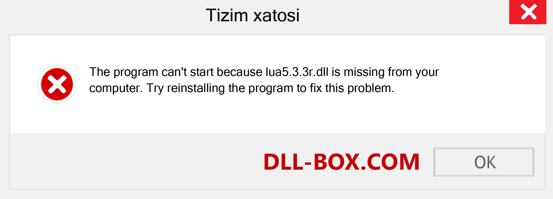 lua5.3.3r.dll fayli yo'qolganmi?. Windows 7, 8, 10 uchun yuklab olish - Windowsda lua5.3.3r dll etishmayotgan xatoni tuzating, rasmlar, rasmlar